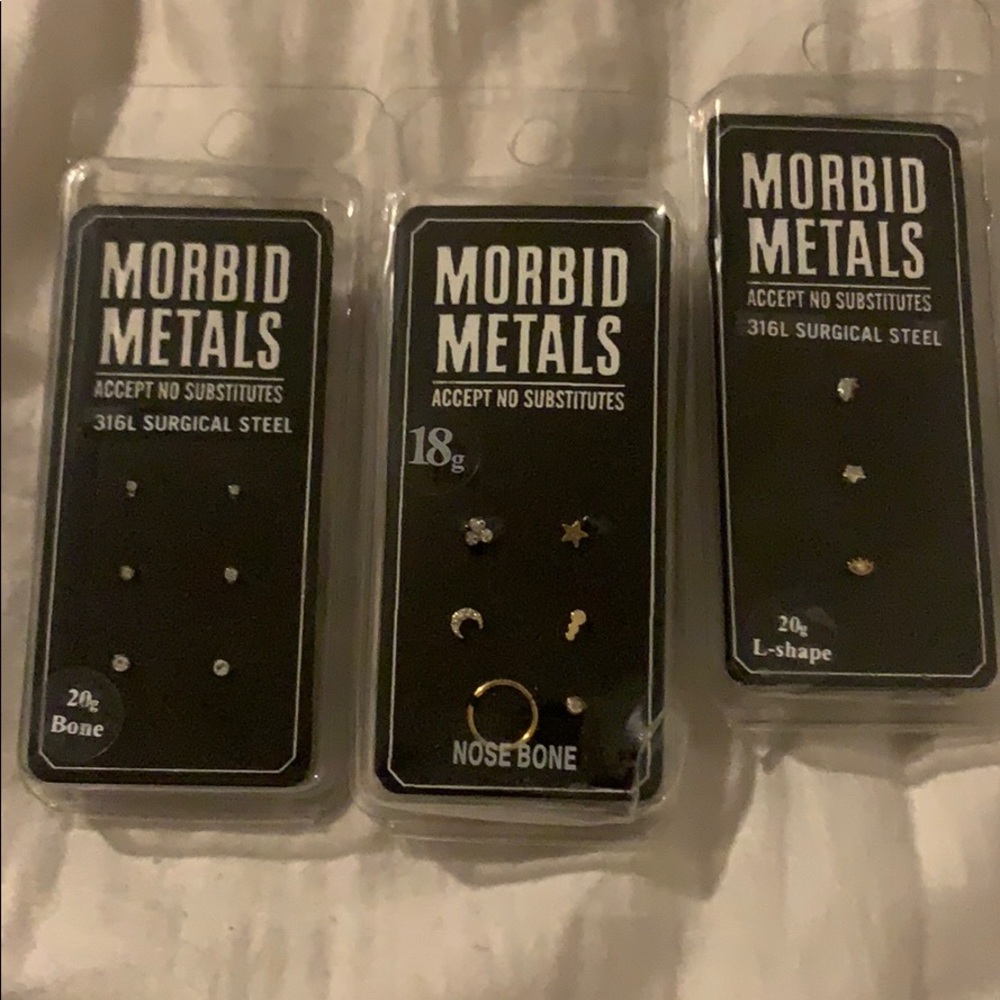 LOT of 15 Morbid Metals nose rings